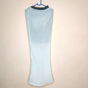 Long white Maxi fishtail skirt